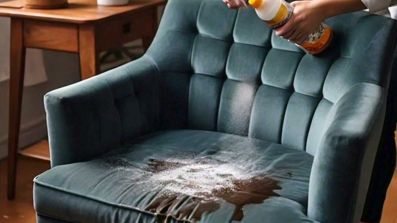 Cornstarch sofa stain removal